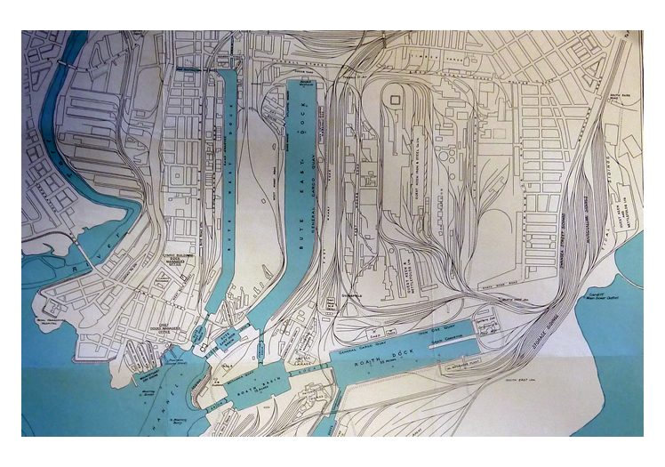 1960's - A section of the British Transport Commission Board's Plan of Bute Docks, Cardiff published by William Lewis (Printers) Ltd., Cardiff. 