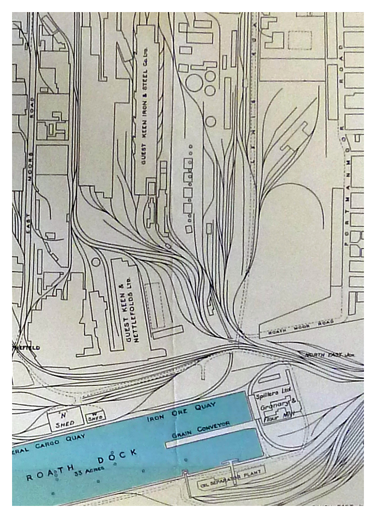 1960's - A section of the British Transport Commission Board's Plan of Bute Docks, Cardiff published by William Lewis (Printers) Ltd., Cardiff. 