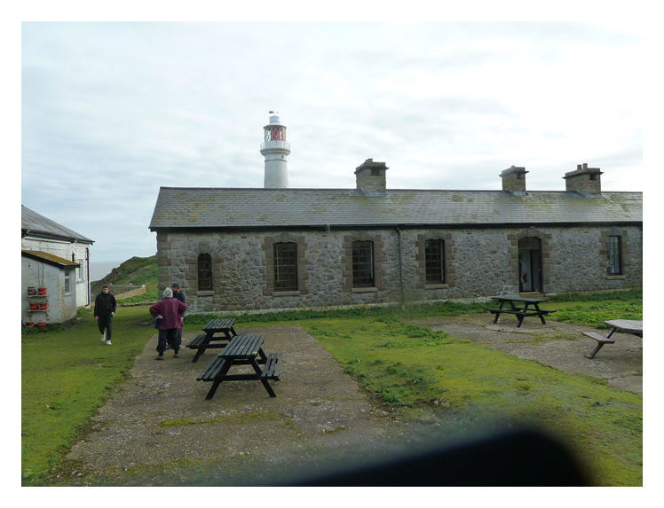Arrival at the Barracks - The courtyard like area at the rear of the barracks is now a vistor centre managed by Cardiff Council under The Flat Holm Project.