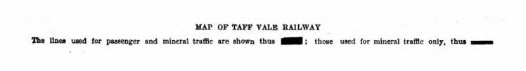 Map of Taff Vale Railway. 