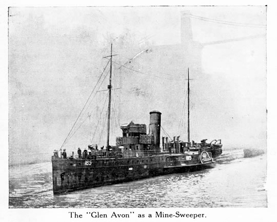 The "Glen Avon" as a Mine-Sweeper.