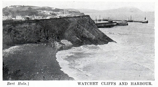Watchet Cliffs and Harbour.