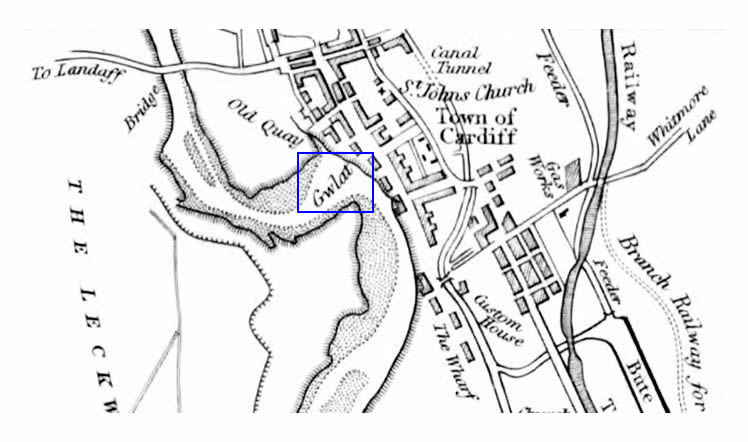 The mouths of the Taff and Ely in Glamorgan.