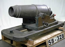 Napoleonic Carronade, 1802. Probably cast at the Cyfarthfa Iron Works at Merthyr.