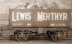 A Lewis Merthyr, 7 plank, 10 ton load, No. 033, mineral wagon.
